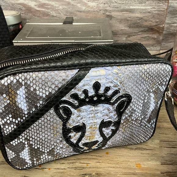 Crossbody one of a kind PYTHON HANDBAG GOLDEN GOOSE LOOK ALIKE STYLE - Picture 7 of 9